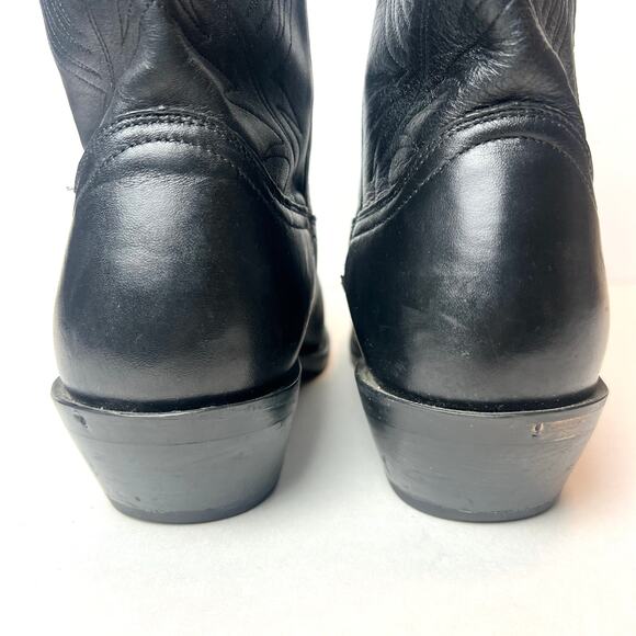 Durango Men's Black Leather Cowboy Western Boots Nickel Toe Rand Sz 11.5 - Picture 5 of 11